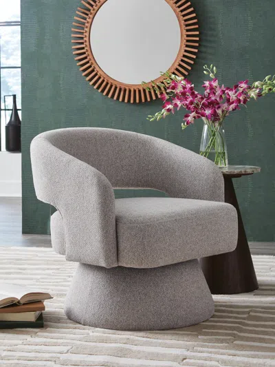 Ashley Nashkins Swivel Accent Chair In Pebble