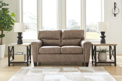Ashley Navi Loveseat In Fossil
