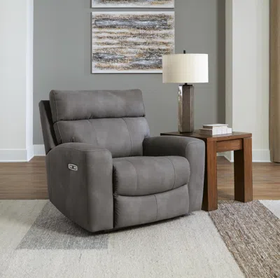 Ashley Next-gen Durapella Oversized Dual Power Performance Fabric Recliner In Slate