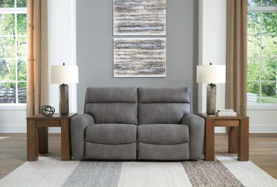 Ashley Next-gen Durapella Performance Fabric 2-piece Dual Power Reclining Modular Loveseat In Slate
