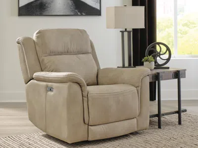 Ashley Next-gen Durapella Performance Fabric Dual Power Recliner In Sand