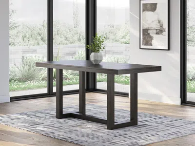 Ashley Neymorton Counter Height Dining Table In Dark Grayish Brown