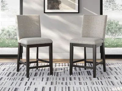 Ashley Neymorton Next-gen Nuvella™ Performance Fabric Counter Height Bar Stool In Dark Grayish Brown