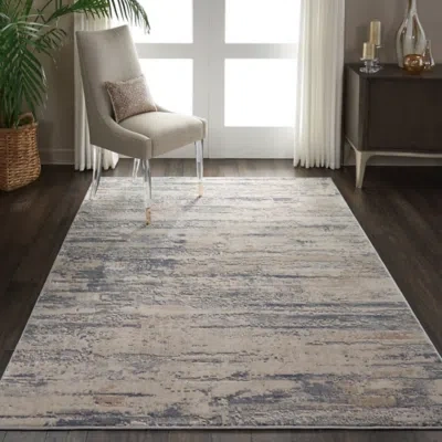Ashley Nourison Beige And Gray 4'x6' Area Rug In Beige/gray