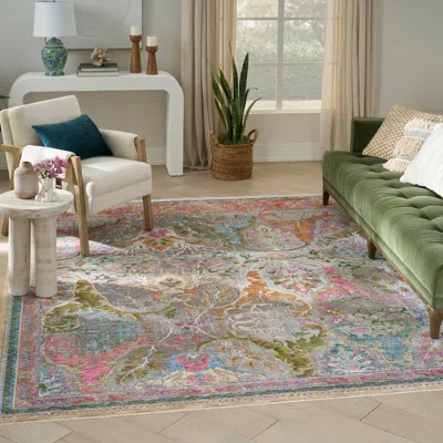 Ashley Nourison Home 8' X 10' Floral Area Rug In Pink