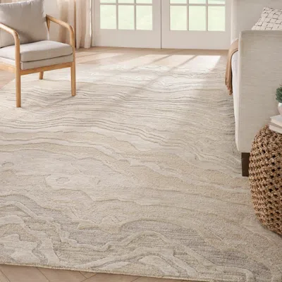 Ashley Nourison Home Graceful Area Rug 8' X 10' In Beige