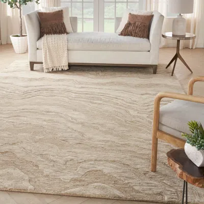 Ashley Nourison Home Graceful Area Rug 8' X 10' In Taupe
