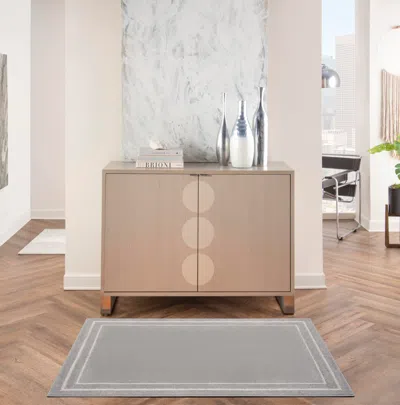 Ashley Nourison Home Indoor/outdoor Essentials Area Rug In Gray/ivory