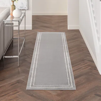 Ashley Nourison Home Indoor/outdoor Essentials Area Rug In Gray/ivory
