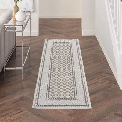 Ashley Nourison Home Key Largo 4' X 6' Lt Grey Transitional Indoor/outdoor Rug In Light Gray