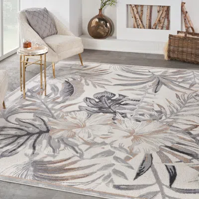 Ashley Nourison Home Reef Seaside 7'10" X 9'10" Area Rug In Ivory/gray