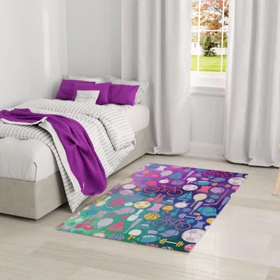 Ashley Nourison Home Sport 5' X 7' Area Rug In Purple