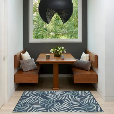 Ashley Nourison Home Tropical Indoor/outdoor 3' X 5' Area Rug In Navy
