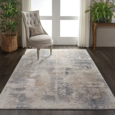 Ashley Nourison Rustic Textures 3'11" X 5'11" Beige/grey Modern Indoor Rug In Beige/gray