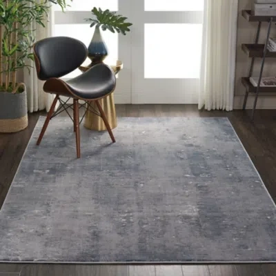 Ashley Nourison Rustic Textures 3'11" X 5'11" Grey Modern Indoor Rug In Gray