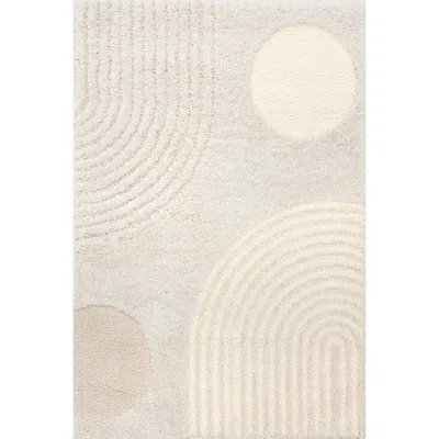 Ashley Nuloom Gloria Abstract Shag Area Rug In Beige