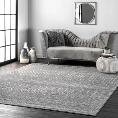 Ashley Nuloom Moroccan Blythe Area Rug In Dark Gray