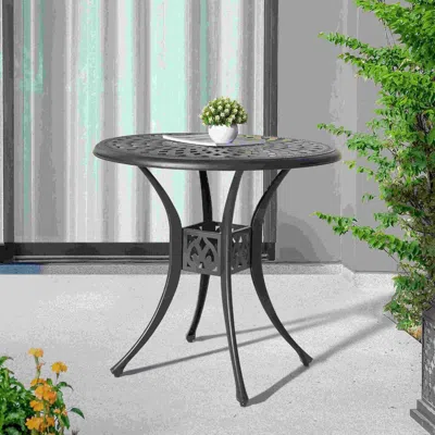 Ashley Nuu Garden 30 Inch Patio Dining Table In Black