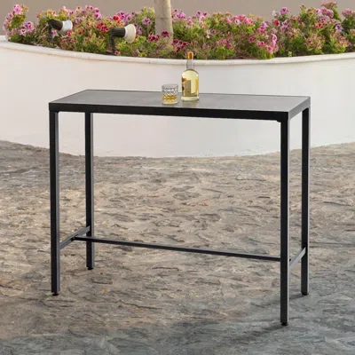 Ashley Nuu Garden Outdoor Bar Table In Black