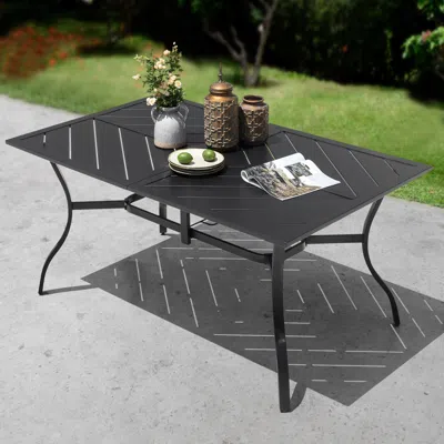 Ashley Nuu Garden Outdoor Dining Table In Black