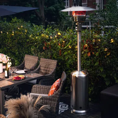 Ashley Nuu Garden Outdoor Patio Heater In Silver