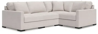 Ashley Omaha By  4-piece Modular Next-gen Nuvella™ Performance Fabric Sectional In Stone