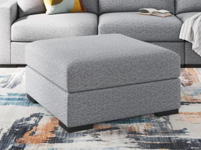 Ashley Omaha By  Next-gen Nuvella™ Performance Fabric Oversized Accent Ottoman In Salt And Pepper