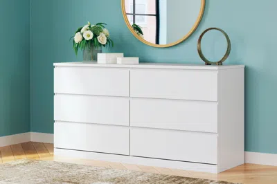 Ashley Onita 6 Drawer Dresser In White