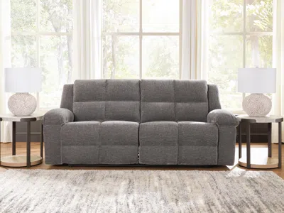 Ashley Orlen Next-gen Nuvella™ Performance Fabric Manual Reclining Sofa In Carbon