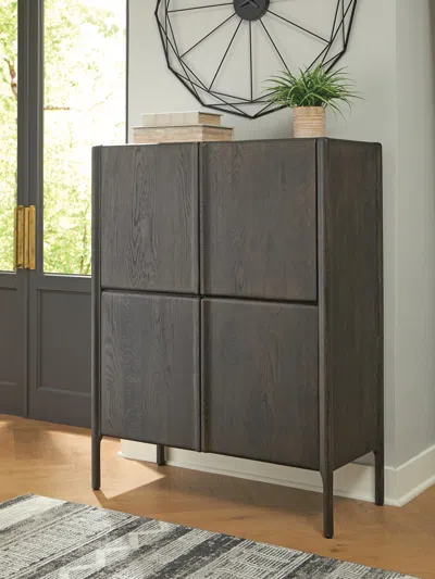 Ashley Orsonal Accent Cabinet In Espresso Brown