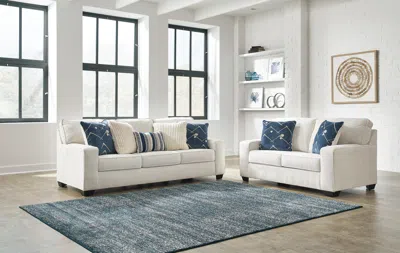 Ashley Padova Sofa And Loveseat In Ivory