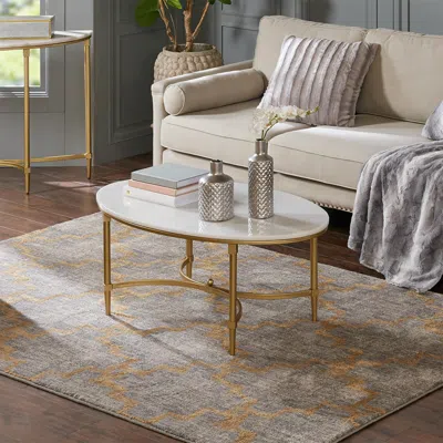Ashley Page Coffee Table In White/gold