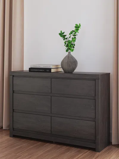 Ashley Parlayon 6 Drawer Dresser In Charcoal