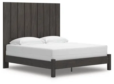 Ashley Parlayon King Panel Bed In Charcoal