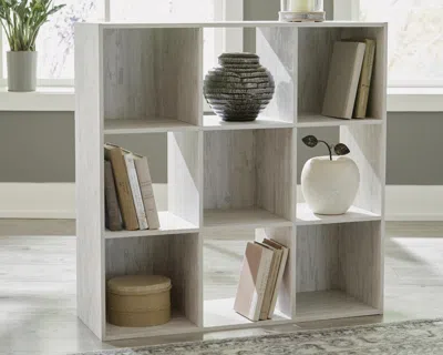Ashley Paxberry Nine Cube Organizer In Whitewash