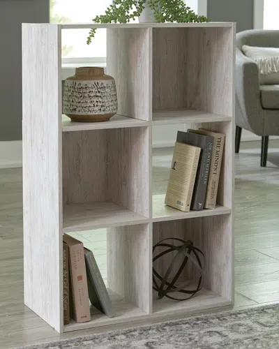 Ashley Paxberry Six Cube Organizer In Whitewash