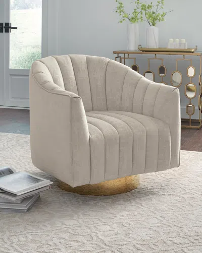 Ashley Penzlin Swivel Accent Chair In Pearl