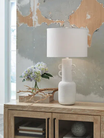 Ashley Perringhill Table Lamp In Distressed White