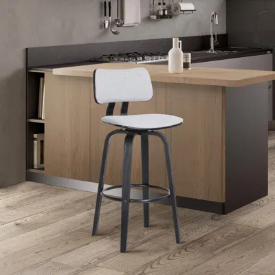 Ashley Pico Swivel Counter Stool In Light Gray/black