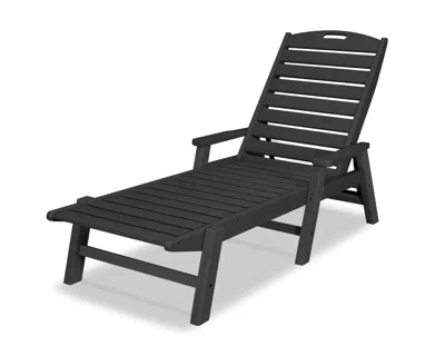 Ashley Polywood® Nautical Outdoor Chaise Lounge In Black