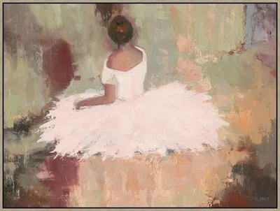 Ashley Providence Art Giclee Seated Ballerina Wall Art In Multi