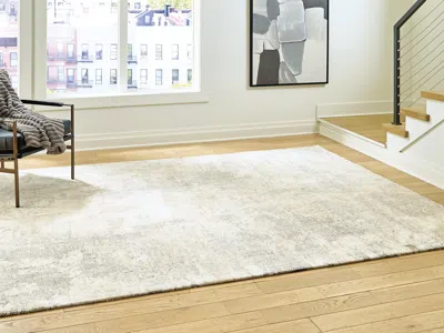 Ashley Raif Large Rug In Gray/white/cream