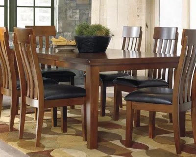 Ashley Ralene 60"-78" Extendable Dining Table In Medium Brown