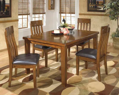 Ashley Ralene Dining Table And 4 Chairs In Medium Brown