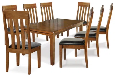 Ashley Ralene Dining Table And 8 Chairs In Medium Brown