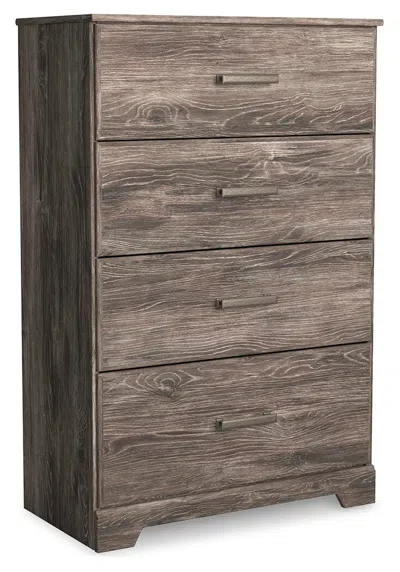 Ashley Ralinksi 4 Drawer Chest Of Drawers In Gray