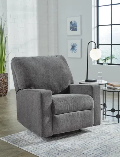 Ashley Rannis Manual Rocker Recliner In Pewter