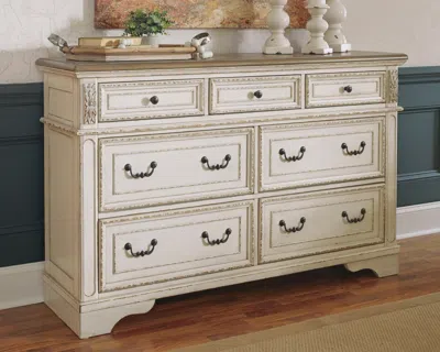 Ashley Realyn 7 Drawer Dresser In Two-tone