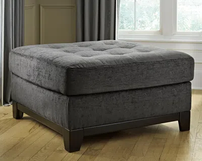 Ashley Reidshire Oversized Accent Ottoman In Steel
