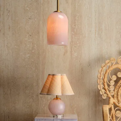 Ashley Relaxed Elegance Carrie Pendant Light In Pink